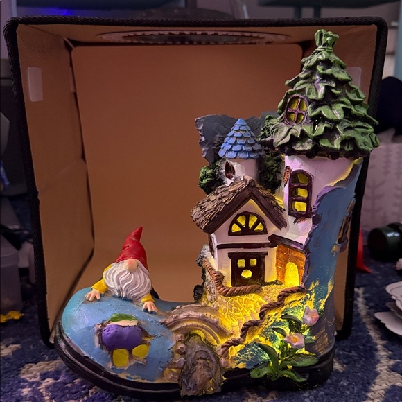 None Other - Whimsical Gnome House Night Light